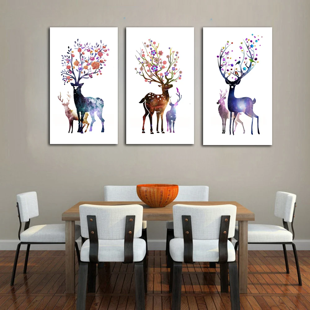 Nordic Style Animal Art Wall Printed Picture Colorful Fantastic Deer Frameless Painting On Canvas No Photo Framed
Nordic Style Animal Art Wall Printed Picture Colorful Fantastic Deer Frameless Painting On Canvas No Photo Framed