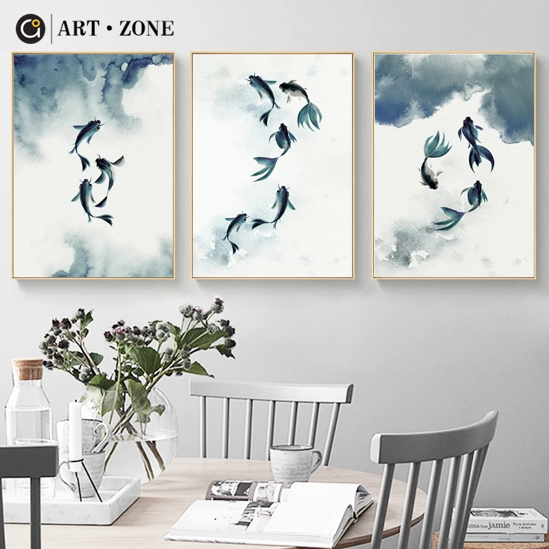 Blue Fish Ink Chinese posters prints canvas paintings wall art for living room decor for bedroom bathroom aesthetic Artwork
Blue Fish Ink Chinese posters prints canvas paintings wall art for living room decor for bedroom bathroom aesthetic Artwork