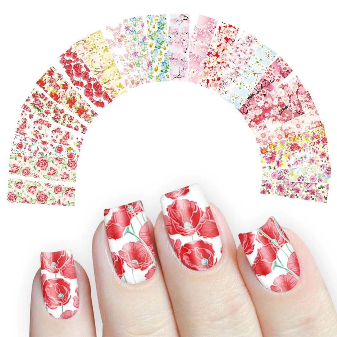 24 Sheets Flower Water Nail Decal Cherry Blossom Transfer Full Wrap Rose Daisy Manicure Decoration Pink Sakura Nail Art Sticker
24 Sheets Flower Water Nail Decal Cherry Blossom Transfer Full Wrap Rose Daisy Manicure Decoration Pink Sakura Nail Art Sticker