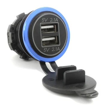 OOTDTY Drop ShiP DIY 12V 24V Dual USB Car Charger Power Panel 5V 2.1A for iphone Car Boat Marine
OOTDTY Drop ShiP DIY 12V 24V Dual USB Car Charger Power Panel 5V 2.1A for iphone Car Boat Marine