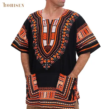 BOHISEN Men African Print Clothes Dashiki Tops Bazin African Dresses For Men Clothing Polo Neck Short Sleeve Casual Formal Dress 
BOHISEN Men African Print Clothes Dashiki Tops Bazin African Dresses For Men Clothing Polo Neck Short Sleeve Casual Formal Dress