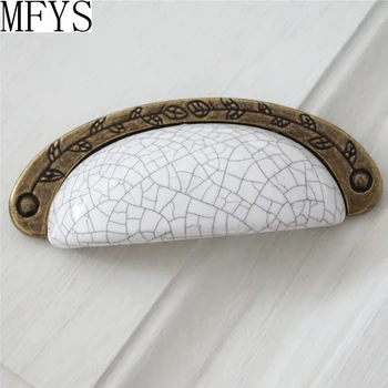 3.75" Dresser Pull Drawer Pulls Handles Knob Metal Ceramic White Crackle Antique Bronze Kitchen Cabinet Knobs Hardware 96 mm
3.75" Dresser Pull Drawer Pulls Handles Knob Metal Ceramic White Crackle Antique Bronze Kitchen Cabinet Knobs Hardware 96 mm
