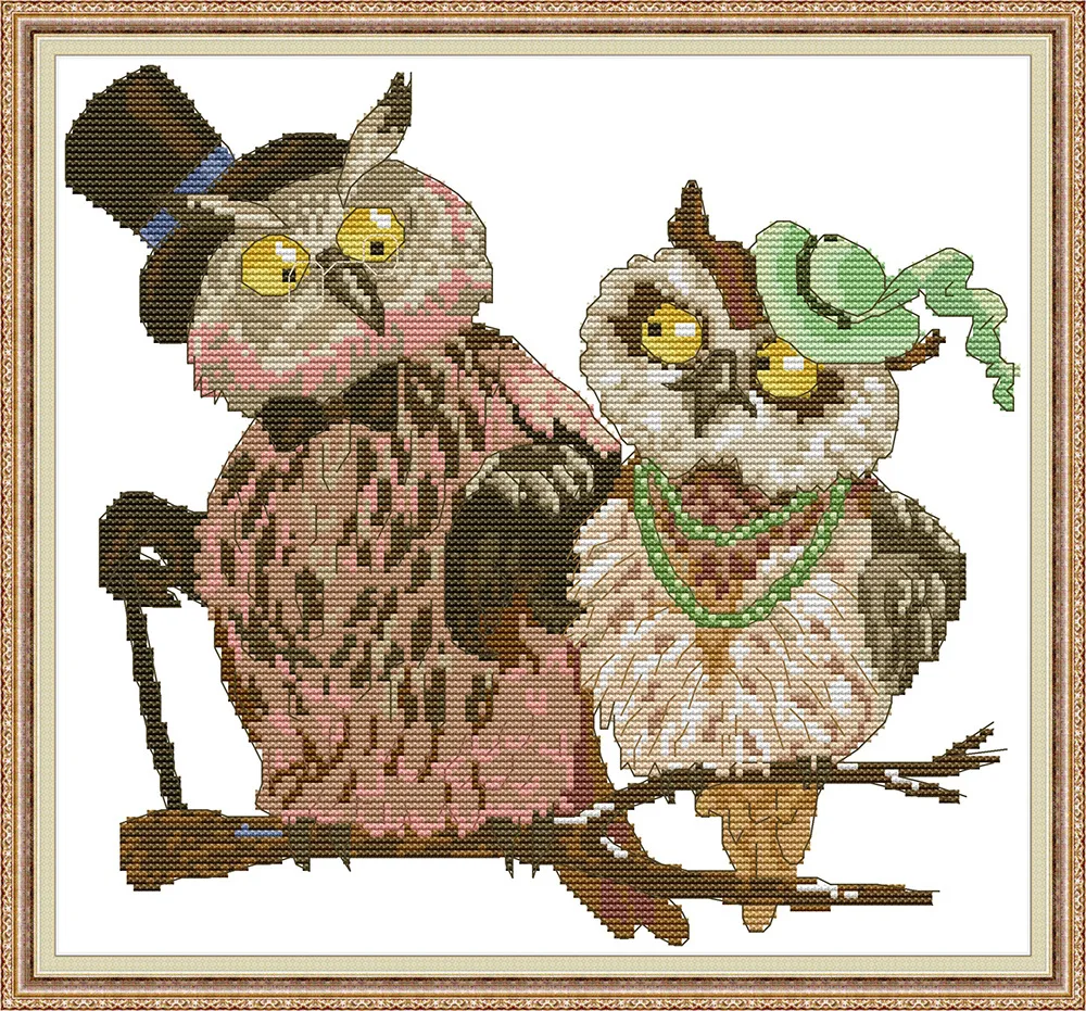 Owl couple DMC Counted Chinese Cross Stitch Kits Printed Cross-Stitch Set Embroidery Needlework
Owl couple DMC Counted Chinese Cross Stitch Kits Printed Cross-Stitch Set Embroidery Needlework