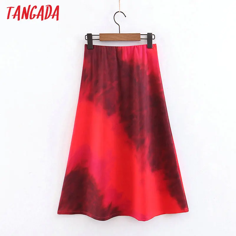 Tangada women tie dyed long skirt 2019 chic female red knee-length skirt casual skirts SL200
Tangada women tie dyed long skirt 2019 chic female red knee-length skirt casual skirts SL200