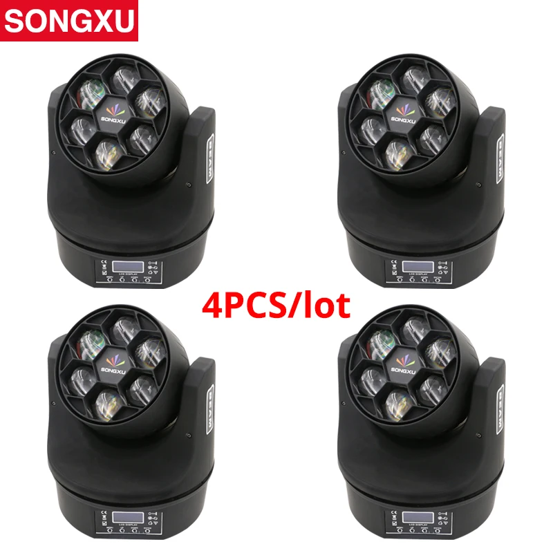 SONGXU 4 шт./лот 6x15 Вт Mini Bee Eyes RGBW 4в1 Moving Head Beam шайба Свет/SX-MH0615A | Освещение