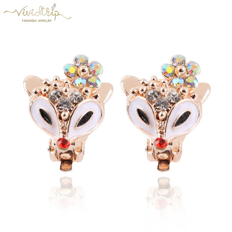 2018 New Fashion Rhinestone Crystal Enamel Fox shape Clip On Earrings Without Piercing Earrings For Women Party Wedding Jewelry
2018 New Fashion Rhinestone Crystal Enamel Fox shape Clip On Earrings Without Piercing Earrings For Women Party Wedding Jewelry