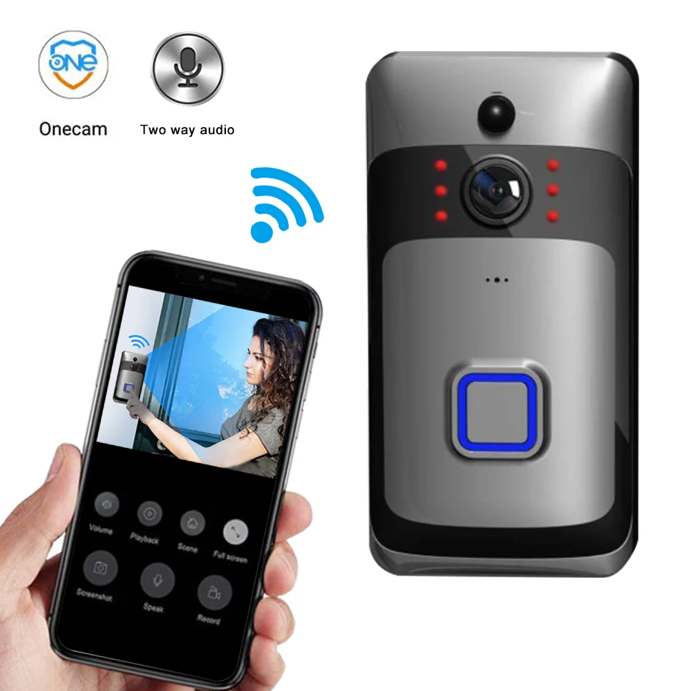 Smart Video WiFi Doorbell 720P HD Video Intercom Camera with Two-Way Audio PIR Motion Detection Wireless Doorbell
Smart Video WiFi Doorbell 720P HD Video Intercom Camera with Two-Way Audio PIR Motion Detection Wireless Doorbell