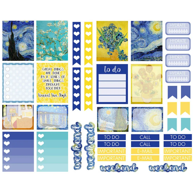1 PCS Van Gogh Painting Style Korean Precut Decoration Stickers Desk Organizer School Supplies Office Accessories
1 PCS Van Gogh Painting Style Korean Precut Decoration Stickers Desk Organizer School Supplies Office Accessories