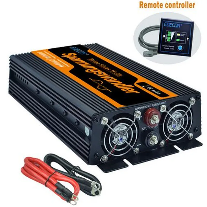 EDECOA pure sine wave power inverter Newest high efficient DC 12V to AC 220V 1000w max 2000w off grid inverters
EDECOA pure sine wave power inverter Newest high efficient DC 12V to AC 220V 1000w max 2000w off grid inverters