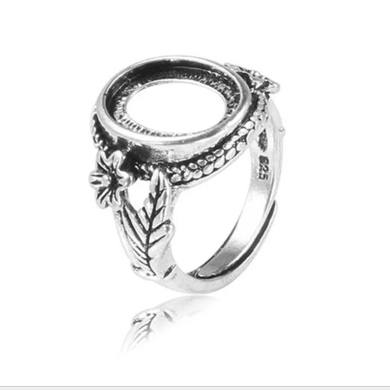 17*23MM Compact And Exquisitely Carved Leaves Flowers Electroplated Alloy Adjustable Blank Ring DIY Beeswax For Woman
17*23MM Compact And Exquisitely Carved Leaves Flowers Electroplated Alloy Adjustable Blank Ring DIY Beeswax For Woman