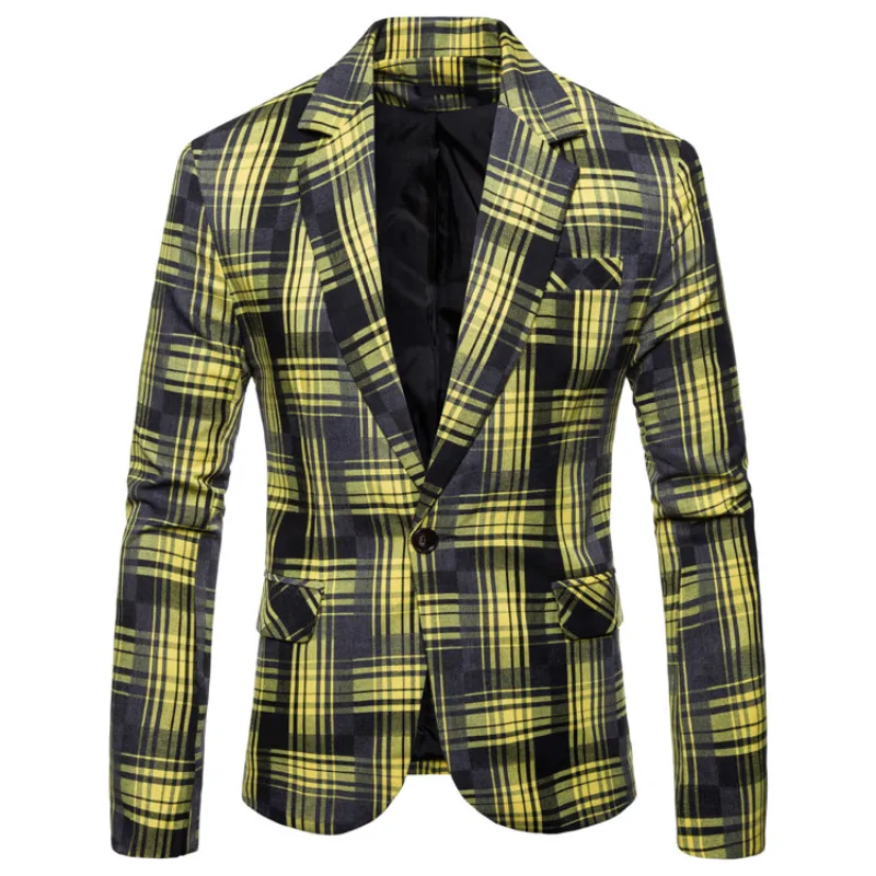 Suit jacket European code Autumn new men's fashion casual lattice small suit men's single button large size S-XXXL suit jacket
Suit jacket European code Autumn new men's fashion casual lattice small suit men's single button large size S-XXXL suit jacket
