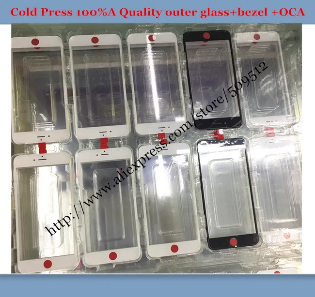 10pcs Best Cold Press For iphone 6 6S 6 plus 7 /7 plus Outer Glass with Bezel Frame with oca Glass+frame+oca
10pcs Best Cold Press For iphone 6 6S 6 plus 7 /7 plus Outer Glass with Bezel Frame with oca Glass+frame+oca