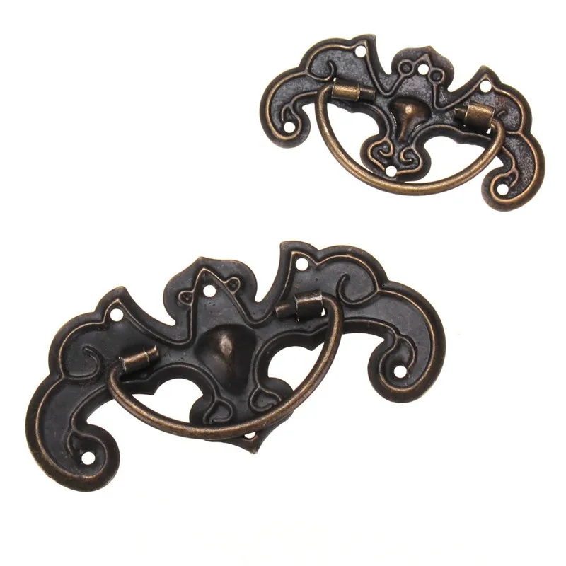 Image Door Knob Vintage Furniture Cupboard Closet Cabinet Door Knobs Drawer Dark Bronze Pull Handle S L Size Zinc Alloy