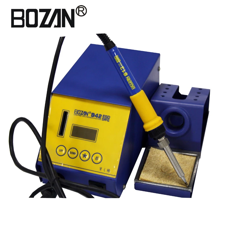 Hot Selling 100W 942 Rework Welding Soldering Station Supplies with Soldering Iron Stand BOZAN Factory Cheaper Price
Hot Selling 100W 942 Rework Welding Soldering Station Supplies with Soldering Iron Stand BOZAN Factory Cheaper Price