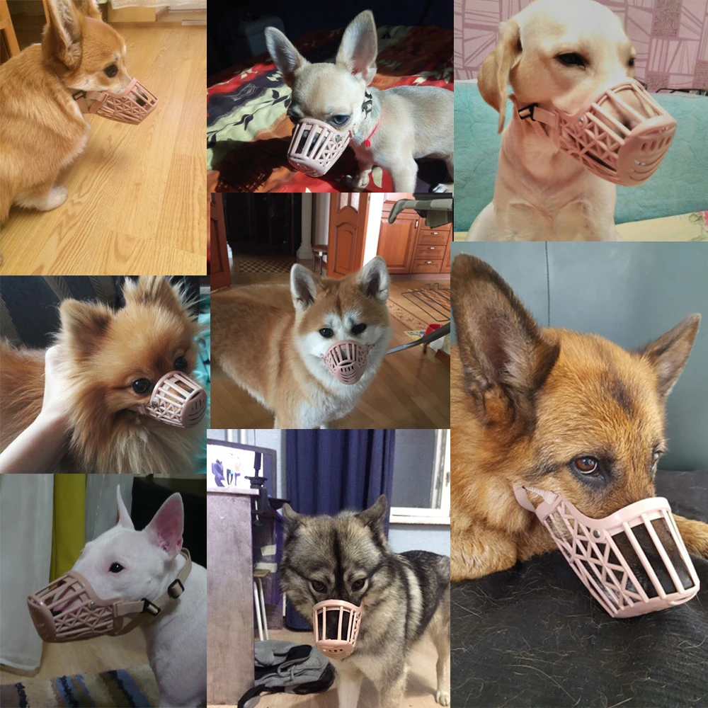 High Quality Breathable Pet Dog Collar Soft Muzzle Dog Adjustable Muzzle Prevent Small Medium Large Dog Bark&Bite Muzzle YT0013