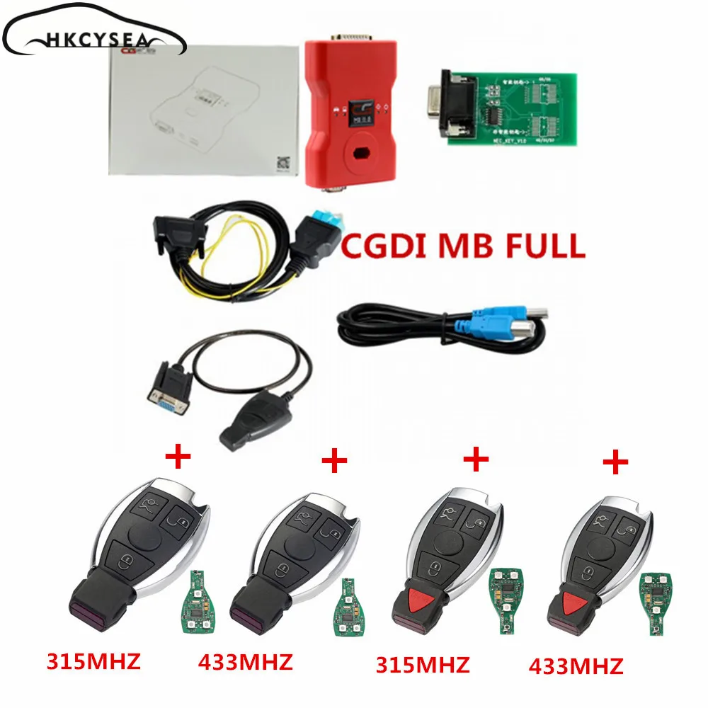 

Original CGDI Prog MB Key Programmer Support All Key Lost Fastest Add Key With ELV Adapter Simulator AC Adapter EIS ELV for Benz