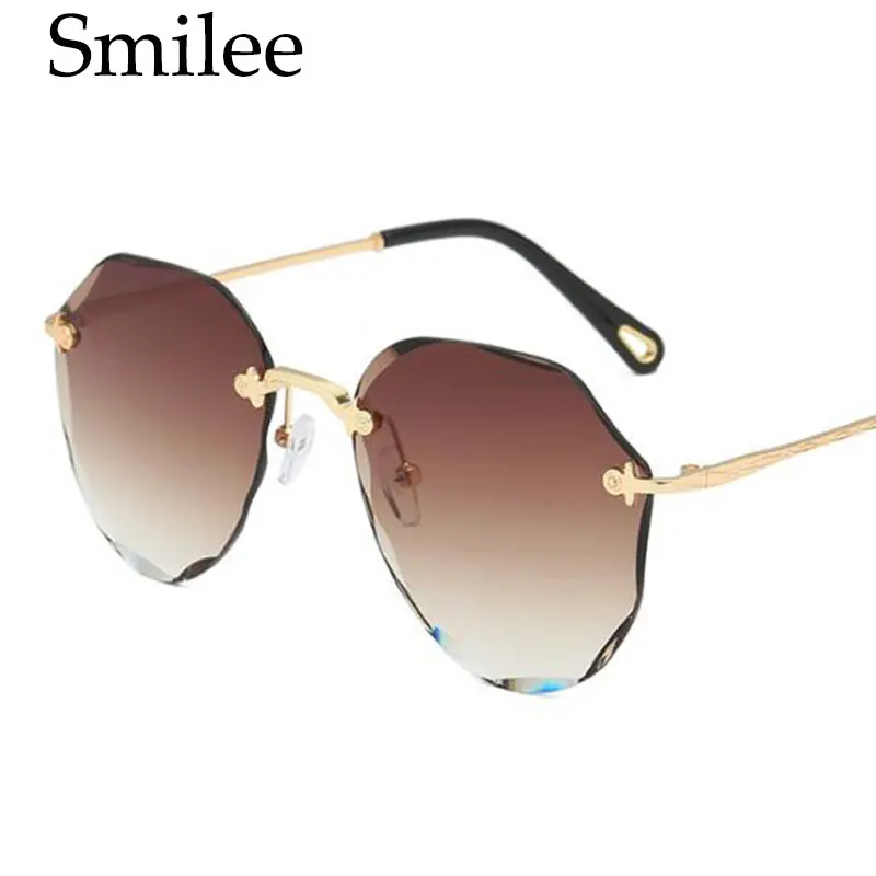 Luxury Rimless Sunglasses Women Designer Brand High Quality Crystal Cut Gradient Lens Brown Shades Mens Pilot Sun Glasses Female
Luxury Rimless Sunglasses Women Designer Brand High Quality Crystal Cut Gradient Lens Brown Shades Mens Pilot Sun Glasses Female