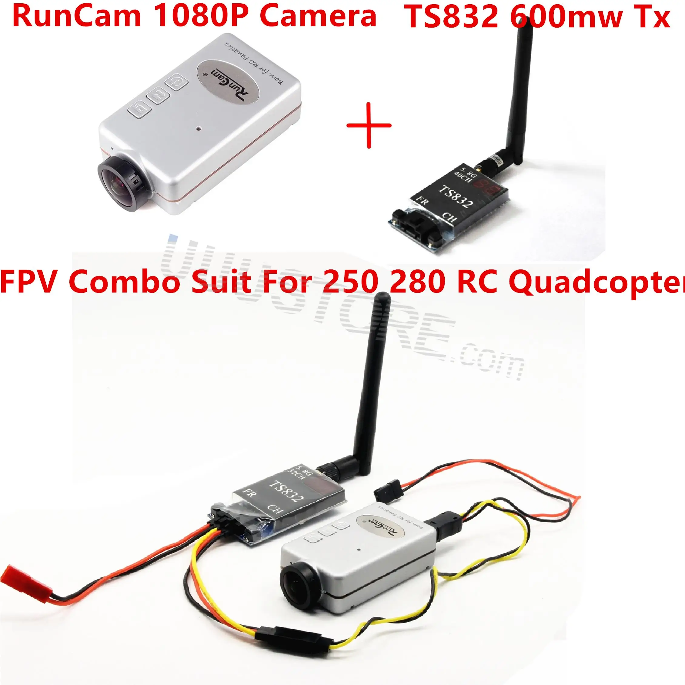 Mini FPV Combo with DVR RunCam 1080P TS832 Video Transmitter For Racing Drone QAV250 RC Quadcopter
Mini FPV Combo with DVR RunCam 1080P TS832 Video Transmitter For Racing Drone QAV250 RC Quadcopter