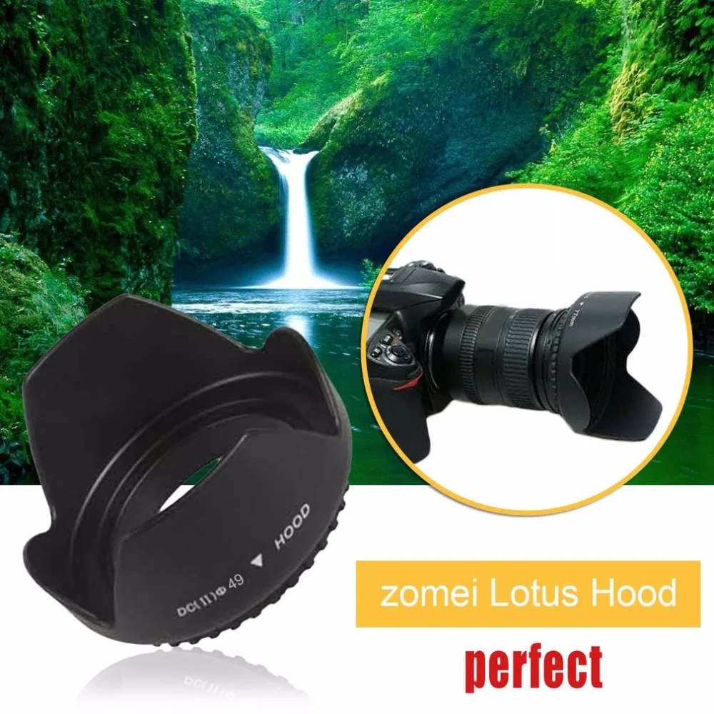 

Zomei Professional 49mm 52mm 55mm 58mm 62mm 67mm 72mm 77mm 82mm Lotus Shade Lens Hood Mount For DSLR DV Camera