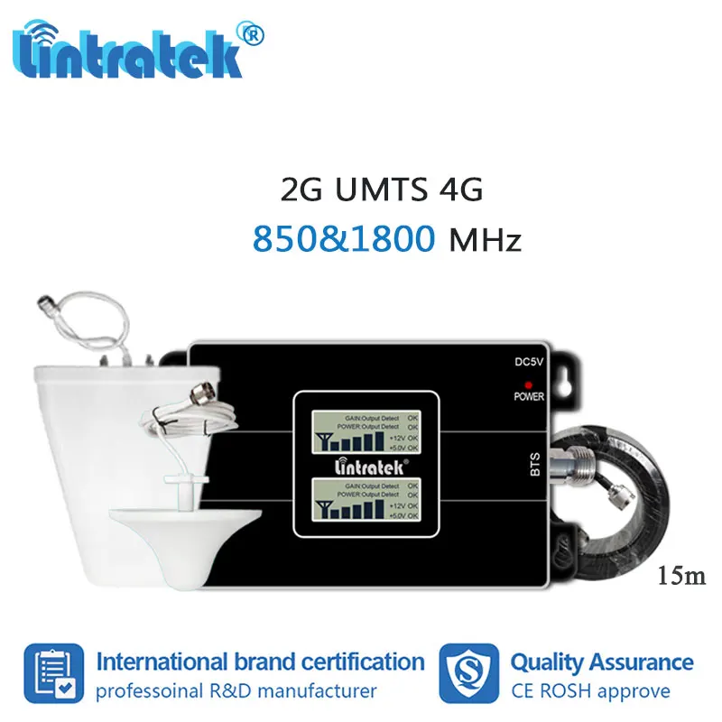 Lintratek HOT 4G 1800MHz DCS 850MHz CDMA UMTS Double Band Cell Phone Communication 850 Signal Booster Repeater Amplifier Kit da
Lintratek HOT 4G 1800MHz DCS 850MHz CDMA UMTS Double Band Cell Phone Communication 850 Signal Booster Repeater Amplifier Kit da