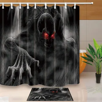Skull Shower Curtain Halloween Bathroom Curtains Polyester Fabric Bath Screens Waterproof and Mildew Proof With 12 Plastic Hooks
Skull Shower Curtain Halloween Bathroom Curtains Polyester Fabric Bath Screens Waterproof and Mildew Proof With 12 Plastic Hooks