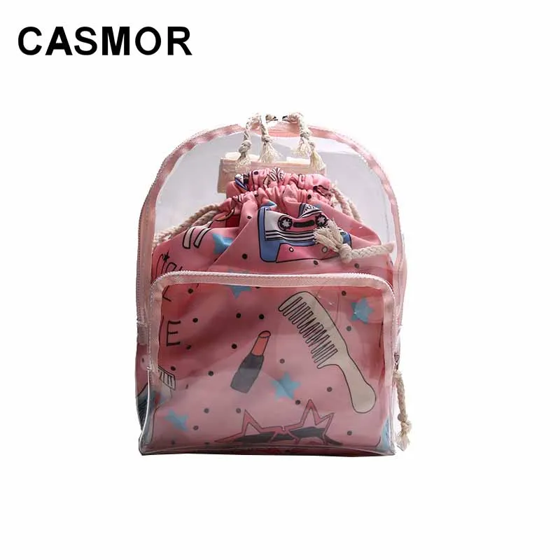 CASMOR Cute Girls Backpack Brand Transparent Clear Female School bag For Teenagers Fashion Women Mini Composite Ladies Backpack
CASMOR Cute Girls Backpack Brand Transparent Clear Female School bag For Teenagers Fashion Women Mini Composite Ladies Backpack