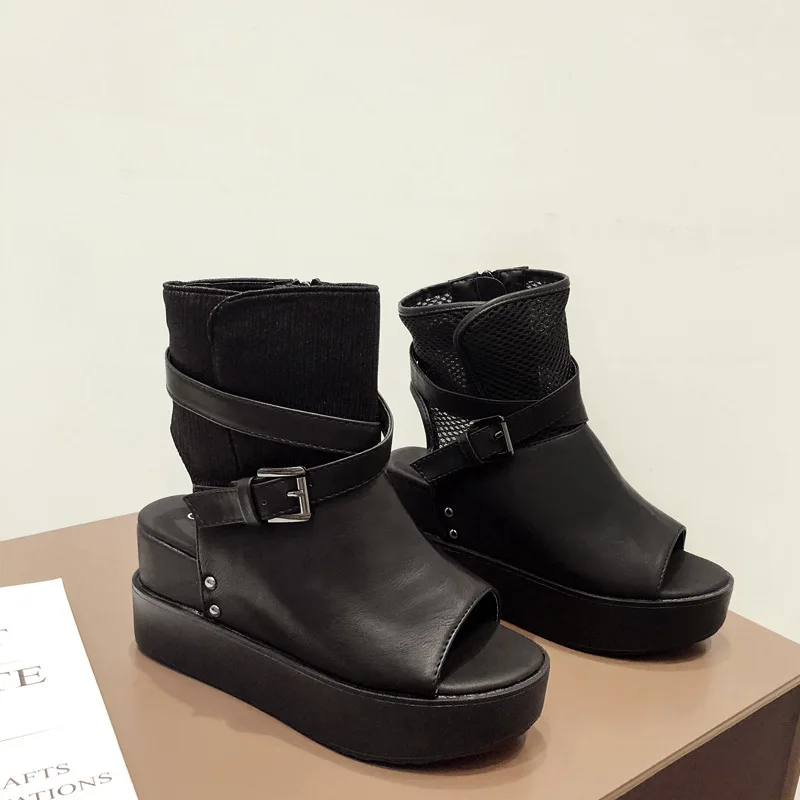 SWONCO Genuine Leather Shoes Women Sandals Summer 2019 Platform Sandals For Women Casual Shoes Female High Top Open Toe Sandal
SWONCO Genuine Leather Shoes Women Sandals Summer 2019 Platform Sandals For Women Casual Shoes Female High Top Open Toe Sandal