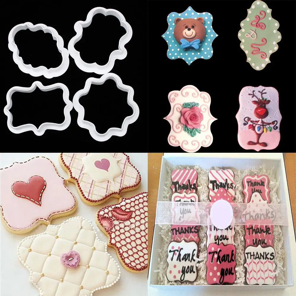 4pcs Plastic Cookies Pastry Fondant Cake Sugar craft Decor Mold DIY Cake Oval Square Rectangle Fancy Cookie Mold
4pcs Plastic Cookies Pastry Fondant Cake Sugar craft Decor Mold DIY Cake Oval Square Rectangle Fancy Cookie Mold