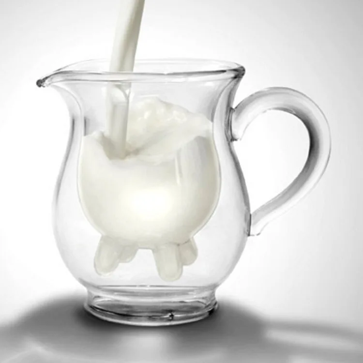 Hot sale Double-deck Glass Cups with Handle Handcraft Cow Udder Style Milk Mugs Clear Body Creative Galss Jar Free shipping SH14
Hot sale Double-deck Glass Cups with Handle Handcraft Cow Udder Style Milk Mugs Clear Body Creative Galss Jar Free shipping SH14