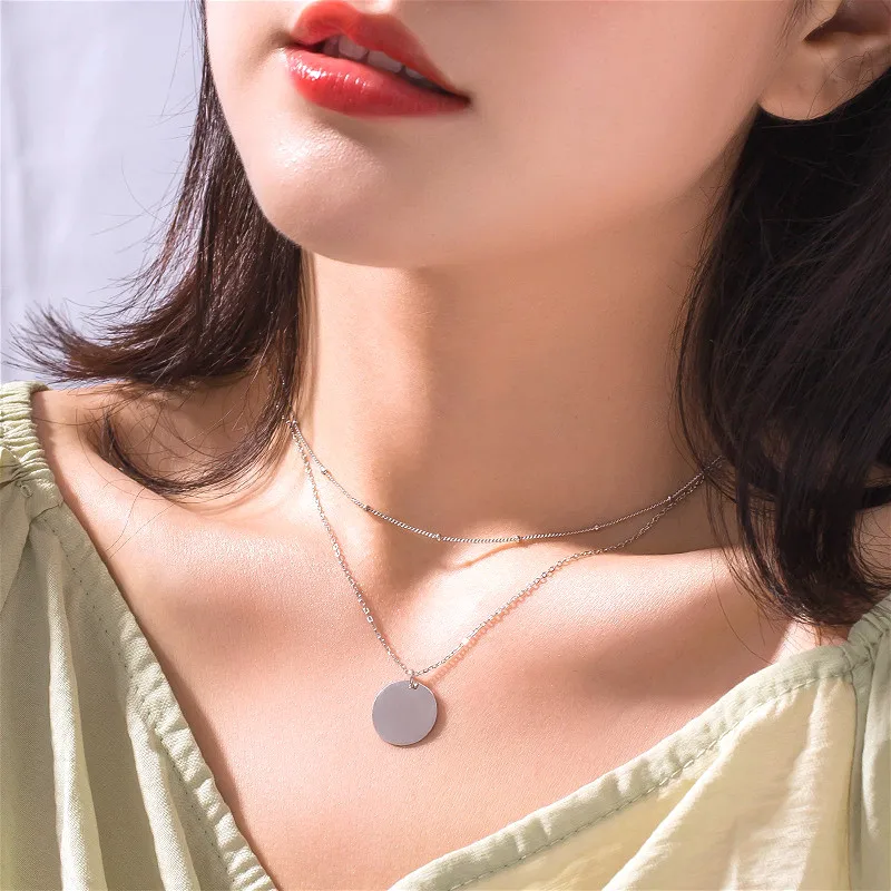 Fengxiaoling 100% Genuine 925 Sterling Silver Double Layer Round Pendant Necklaces For Women Simplefine Necklace Jewelry
Fengxiaoling 100% Genuine 925 Sterling Silver Double Layer Round Pendant Necklaces For Women Simplefine Necklace Jewelry