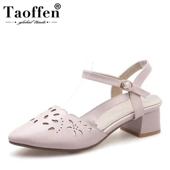 TAOFFEN 4 Colors Size 32-43 Women High Heel Sandals Thick Heel Buckle Hollow Out Ladies Sandals Fashion Shoes sweet footwear
TAOFFEN 4 Colors Size 32-43 Women High Heel Sandals Thick Heel Buckle Hollow Out Ladies Sandals Fashion Shoes sweet footwear