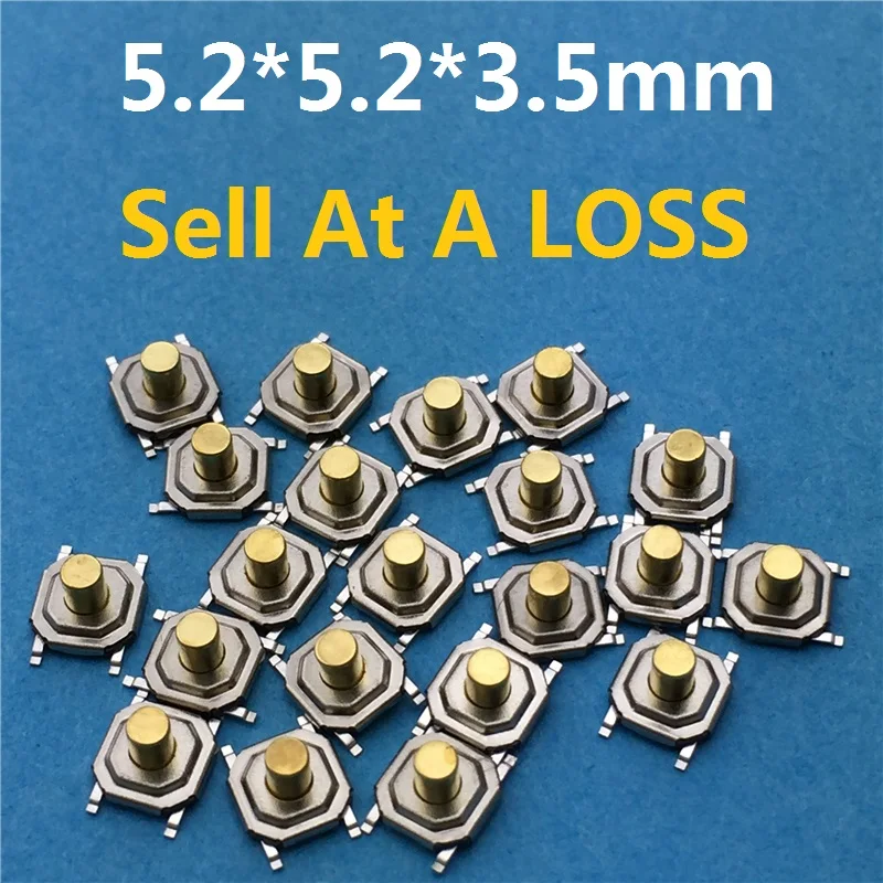 20pcs/lot 5.2*5.2*3.5mm 4 PIN SMT G67 Metal Tactile Push Button Switch Tact Switch Great Quality Free Shipping
20pcs/lot 5.2*5.2*3.5mm 4 PIN SMT G67 Metal Tactile Push Button Switch Tact Switch Great Quality Free Shipping
