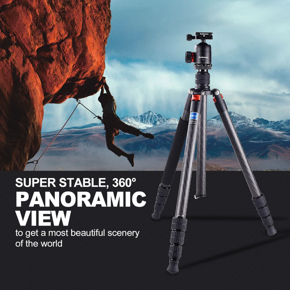 Buddiesman Compact Portable Professional Camera Tripod Monopod with 360 Degree Ball Head, Lightweight & Adjustable DT-2541T
Buddiesman Compact Portable Professional Camera Tripod Monopod with 360 Degree Ball Head, Lightweight & Adjustable DT-2541T
