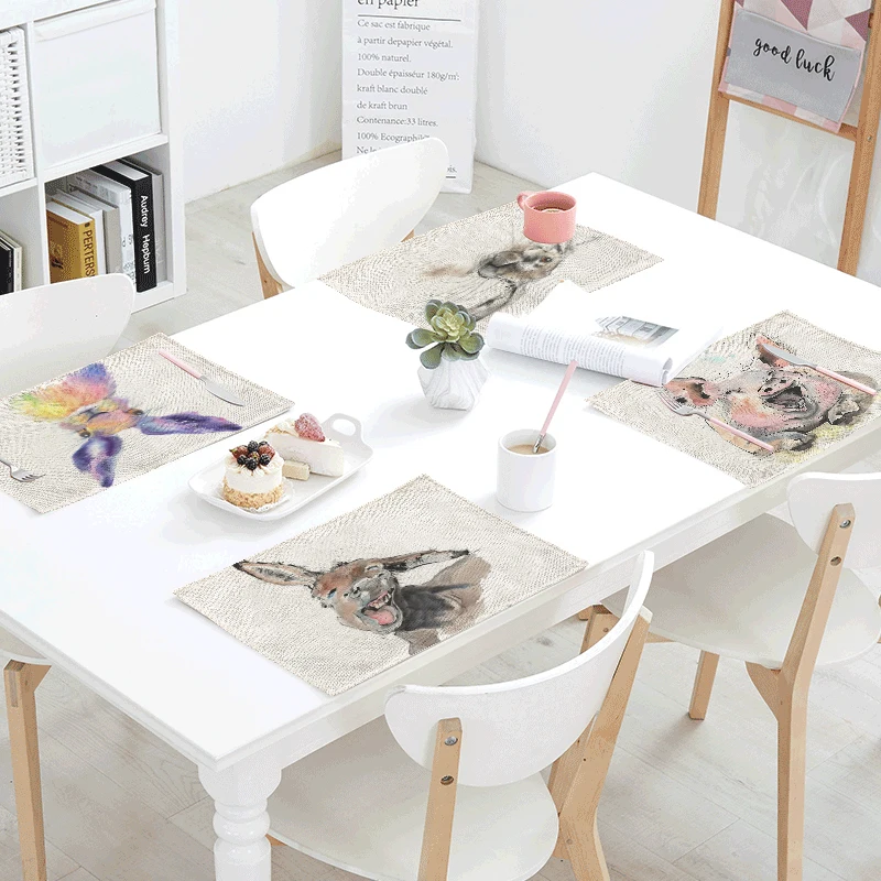 Animal Watercolor Meal Cloth 42*32 CM Naughty Personality Simple Parrot Kitten Rabbit Poultry Linen Home Tablecloth Decoration
Animal Watercolor Meal Cloth 42*32 CM Naughty Personality Simple Parrot Kitten Rabbit Poultry Linen Home Tablecloth Decoration