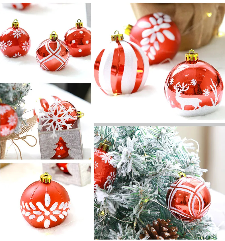 11 inhoo 24 PCS 68cm Christmas Tree Ball Baubles Xmas Party Wedding Hanging Ornament Christmas Decoration Supplies for Home