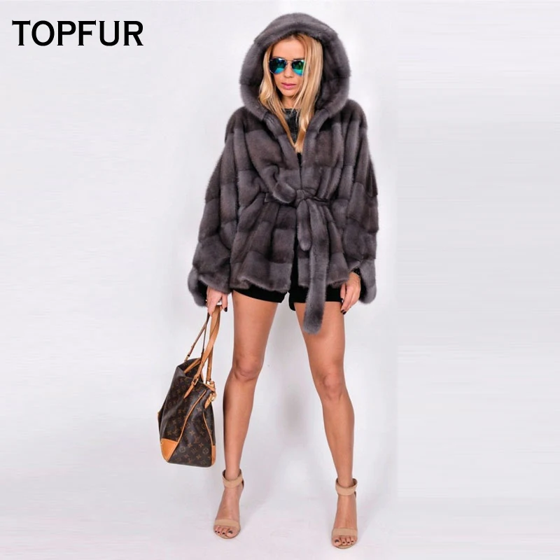 TOPFUR 2019 New Fashion Winter Short Female Coat Real Fur Coat For Women Natural Mink Fur Outerwear & Coats With Hood Jackets
TOPFUR 2019 New Fashion Winter Short Female Coat Real Fur Coat For Women Natural Mink Fur Outerwear & Coats With Hood Jackets