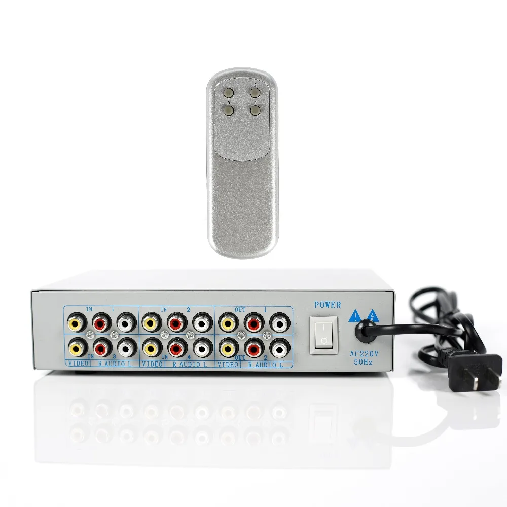 1pcs AV SWITCHER AV switch 4 way good quality Converter video audio selector for TV with remote control video switcher
1pcs AV SWITCHER AV switch 4 way good quality Converter video audio selector for TV with remote control video switcher