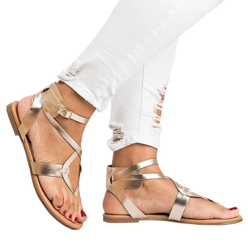 Women Sandals Cross Strap Flat Sandals Summer Women Shoes Rome Gladiator Sandals Buckle Ladies Shoes Woman Sandalie Plus Size 43
Women Sandals Cross Strap Flat Sandals Summer Women Shoes Rome Gladiator Sandals Buckle Ladies Shoes Woman Sandalie Plus Size 43
