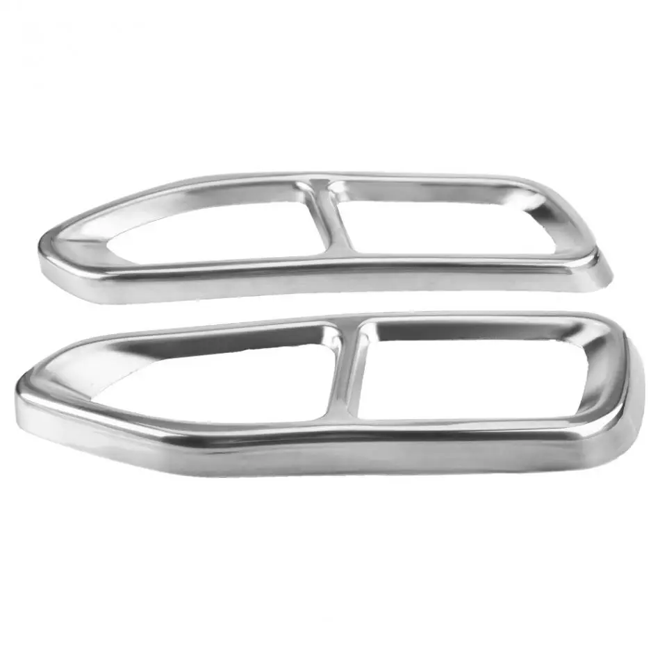 JTAccord Stainless Steel Tail Throat Pipe Modified Cover Trim for BMW 7 Series F01 2009-2014,Car Exhaust Pipe Decorative Frame Tail Pipe Cover,Car Accessories
