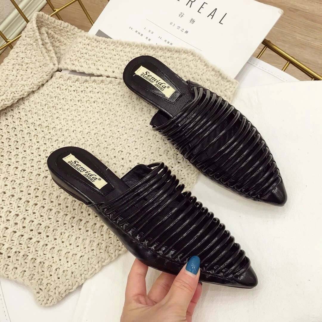 Brand Designer Slippers Women Flats Mules Shoes Women Fashion Stripe Slides Ladies Brand Mules Female Luxury Slippers 2019
Brand Designer Slippers Women Flats Mules Shoes Women Fashion Stripe Slides Ladies Brand Mules Female Luxury Slippers 2019