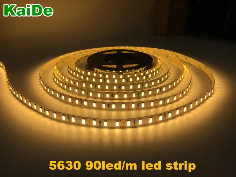 Суперъяркая гибкая светодиодная лента SMD5630 90 светодиодный одов/м 12 В постоянного