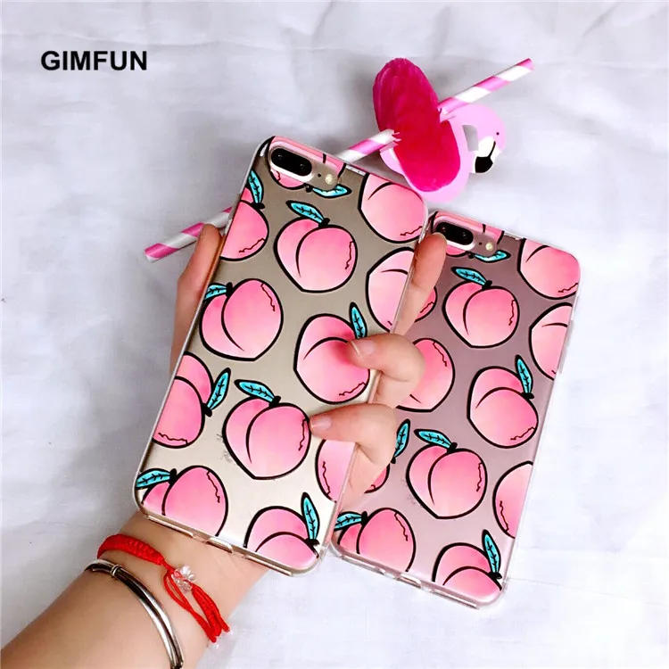 Gimfun Pink Girls Peach Phone Case for IPhone 7 7plus 6 6s 6plus Case Transparent Fruit Tpu Silicone Case Clear Back Cover
Gimfun Pink Girls Peach Phone Case for IPhone 7 7plus 6 6s 6plus Case Transparent Fruit Tpu Silicone Case Clear Back Cover