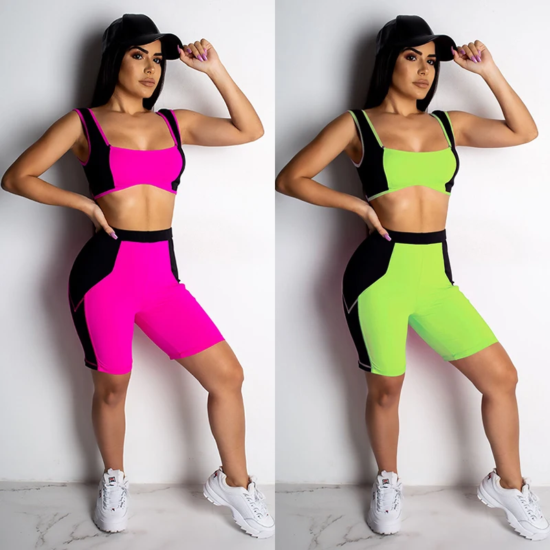 Sexy TWO PIECE SET Fitness Tank Top Training Biker Shorts Sportswear Workout Exercise Tracksuit Women Plus Size Summer Suits 2
Sexy TWO PIECE SET Fitness Tank Top Training Biker Shorts Sportswear Workout Exercise Tracksuit Women Plus Size Summer Suits 2