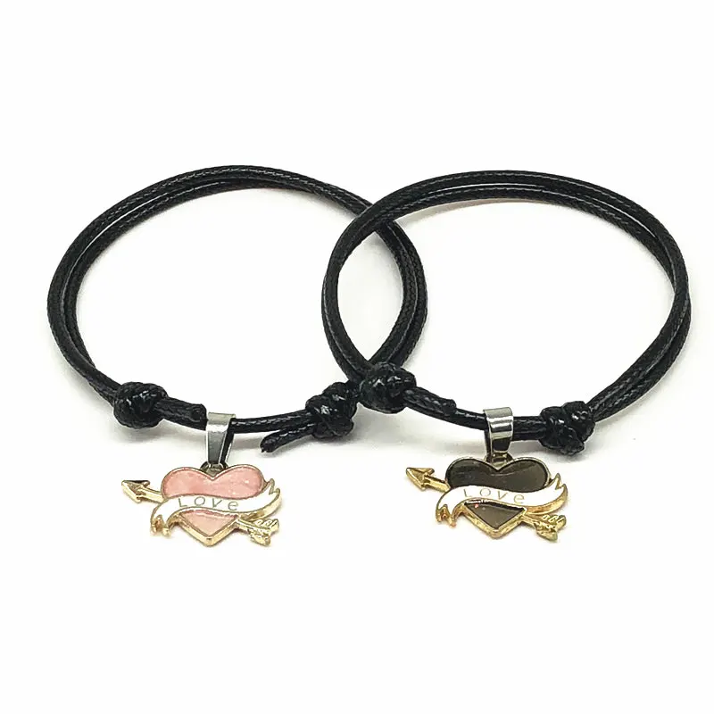 2018 New Fashion Couple Bracelets Handmade Rope Adjustable Bracelet Jewery Rromantic Arrow Heart Charm Bracelet Gifts for Women
2018 New Fashion Couple Bracelets Handmade Rope Adjustable Bracelet Jewery Rromantic Arrow Heart Charm Bracelet Gifts for Women