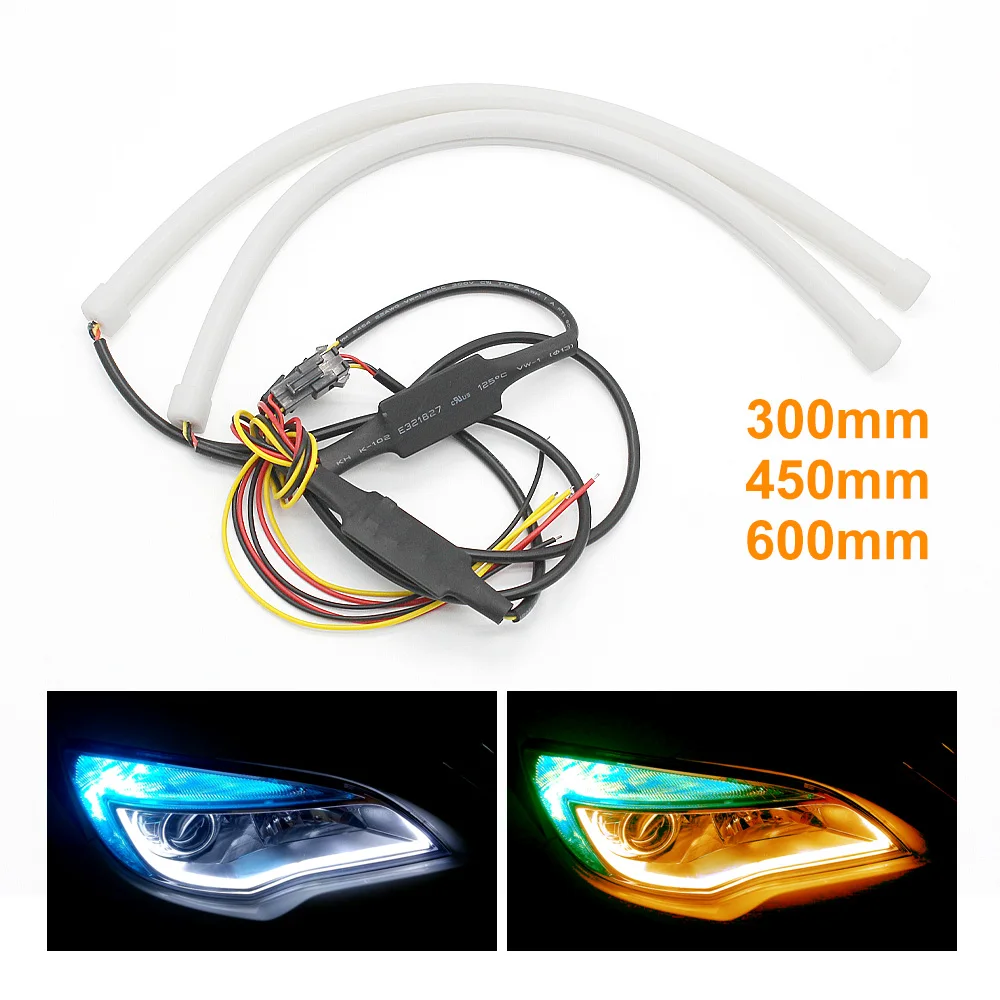 2pcs 30cm 45cm 60cm DRL Flexible Tube Strip Light Universal Auto Car Daytime Running Light Angel Eyes Turn Signal Lamp 12V
2pcs 30cm 45cm 60cm DRL Flexible Tube Strip Light Universal Auto Car Daytime Running Light Angel Eyes Turn Signal Lamp 12V