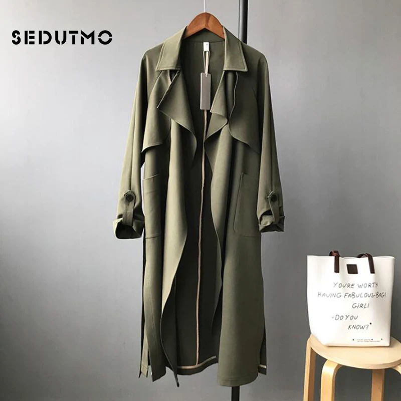 SEDUTMO Autumn Long Trench Coat Women Oversize Streetwear Coat Harajuku Casual Vintage Winter Duster Coat ED426
SEDUTMO Autumn Long Trench Coat Women Oversize Streetwear Coat Harajuku Casual Vintage Winter Duster Coat ED426