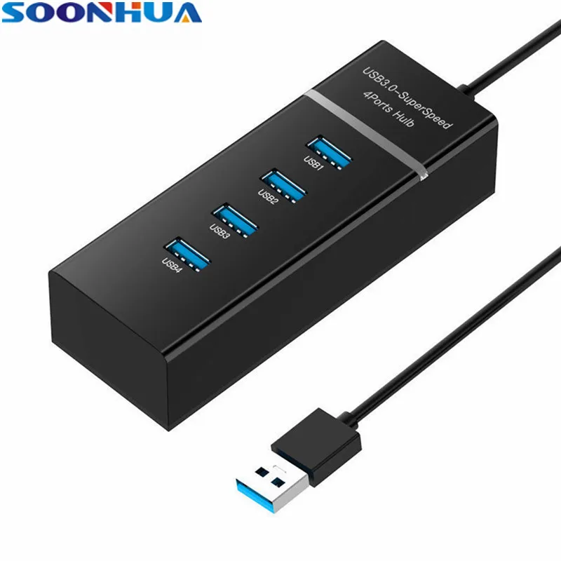 SOONHUA Portable 3.0 4 Ports USB Hub Charger Support Hot Swap USB Splitter With LED Light For Apple Macbook Air Laptop PC Tablet
SOONHUA Portable 3.0 4 Ports USB Hub Charger Support Hot Swap USB Splitter With LED Light For Apple Macbook Air Laptop PC Tablet