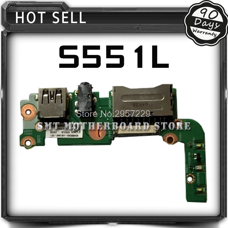 For ASUS s551 s551L s551lb s551ln USB SD Card Reader Audio Board IO Board REV2.1