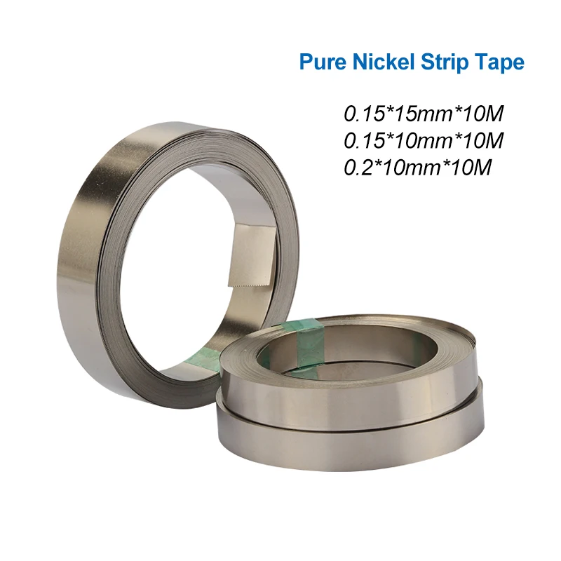 10M 10/15mm x 0.15/0.2 Pure Nickel Strip Tape For Li 18650 Battery Spot Welding Compatible For Spot Welder Machine
10M 10/15mm x 0.15/0.2 Pure Nickel Strip Tape For Li 18650 Battery Spot Welding Compatible For Spot Welder Machine