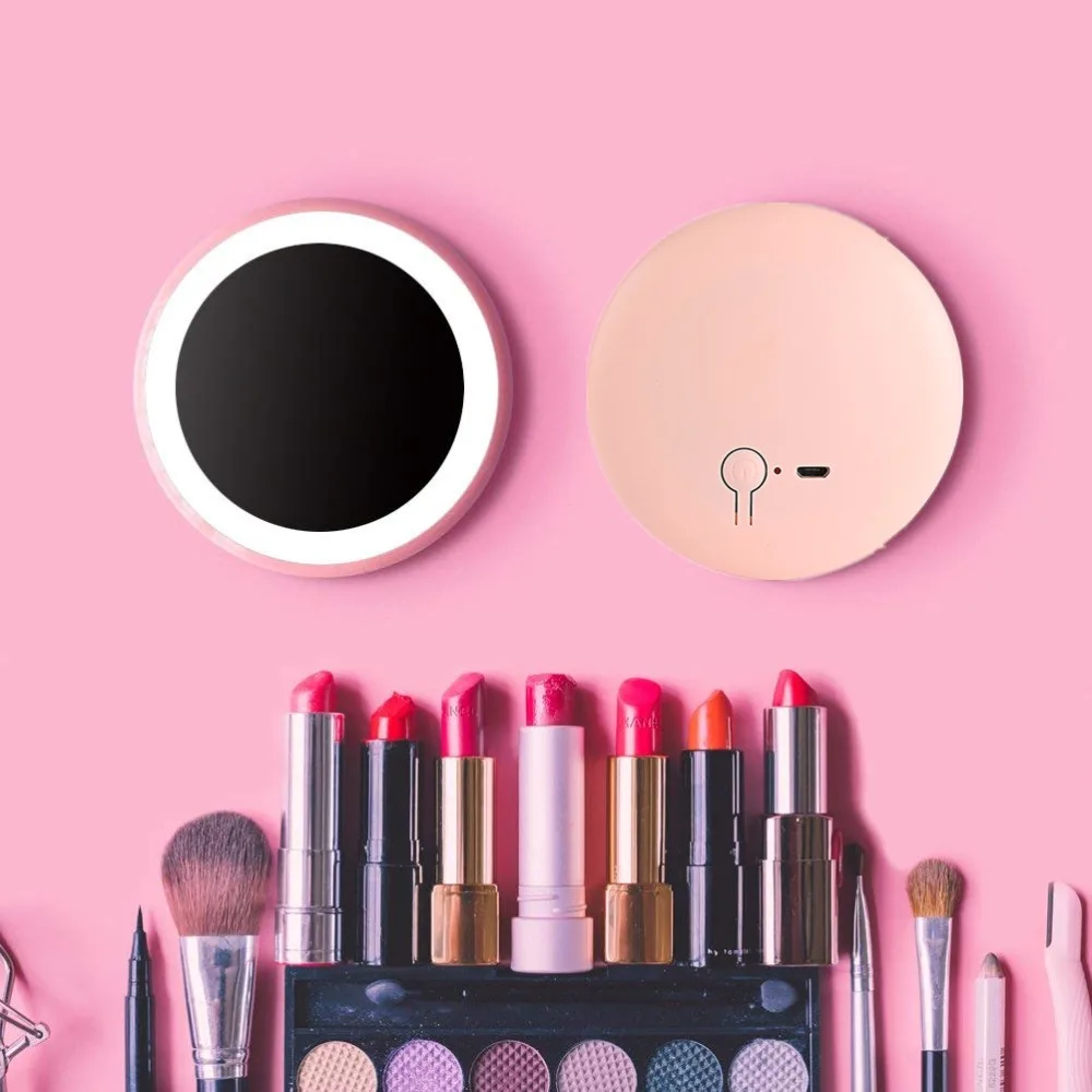 Creative Best Gift Vanity hand mirror USB Rechargeable LED makeup mirror lights Portable Size Round compact mirrors
Creative Best Gift Vanity hand mirror USB Rechargeable LED makeup mirror lights Portable Size Round compact mirrors